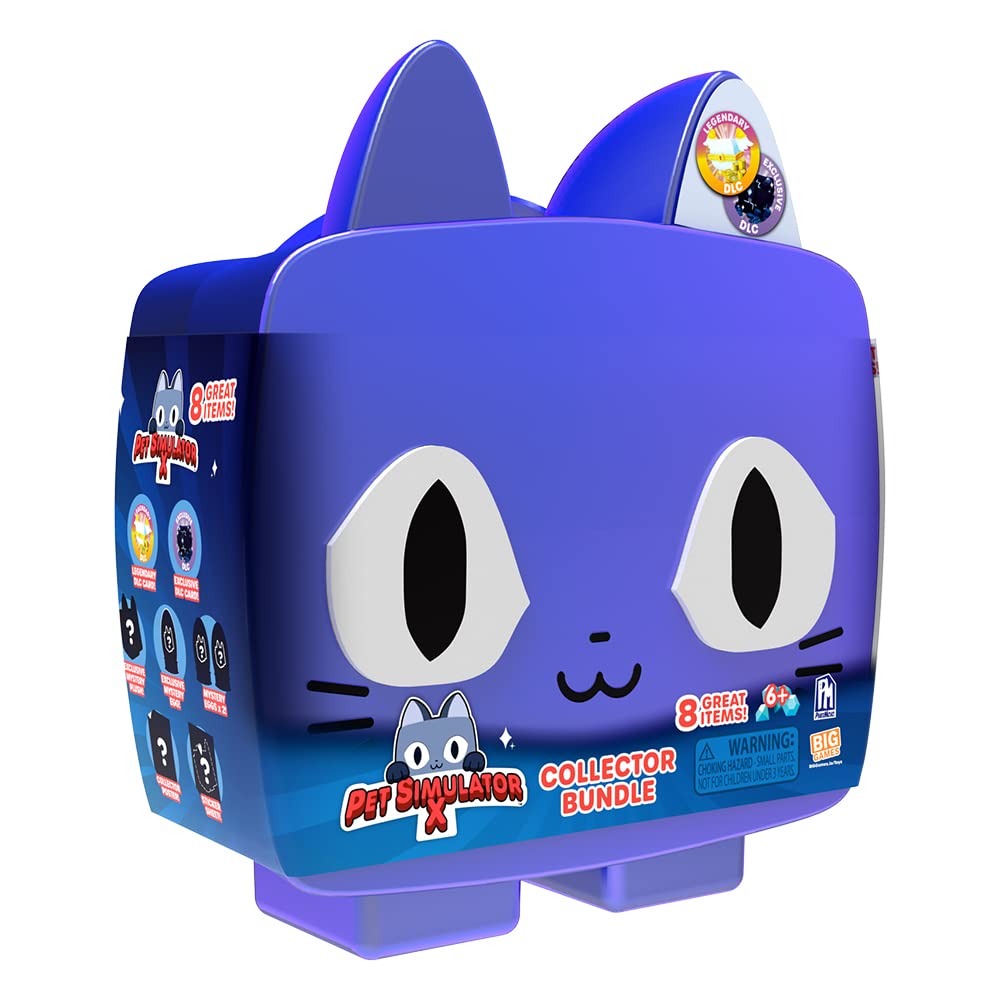 Pet Simulator X - Blue Iridescence Cat Collector Bundle (Mystery Case w/ 8 Items, Series 1) [Online Exclusive] [Includes DLC]