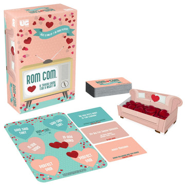 ROM Com Team Trivia Game by University Games, Perfect for Date Nights Girls Nights and Party Game Night, for Ages 12 and Up and 4 or More Players
