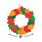Fall Leaves Paper Wreath Craft Kit -12 - Crafts for Kids and Fun Home Activities