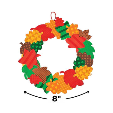 Fall Leaves Paper Wreath Craft Kit -12 - Crafts for Kids and Fun Home Activities
