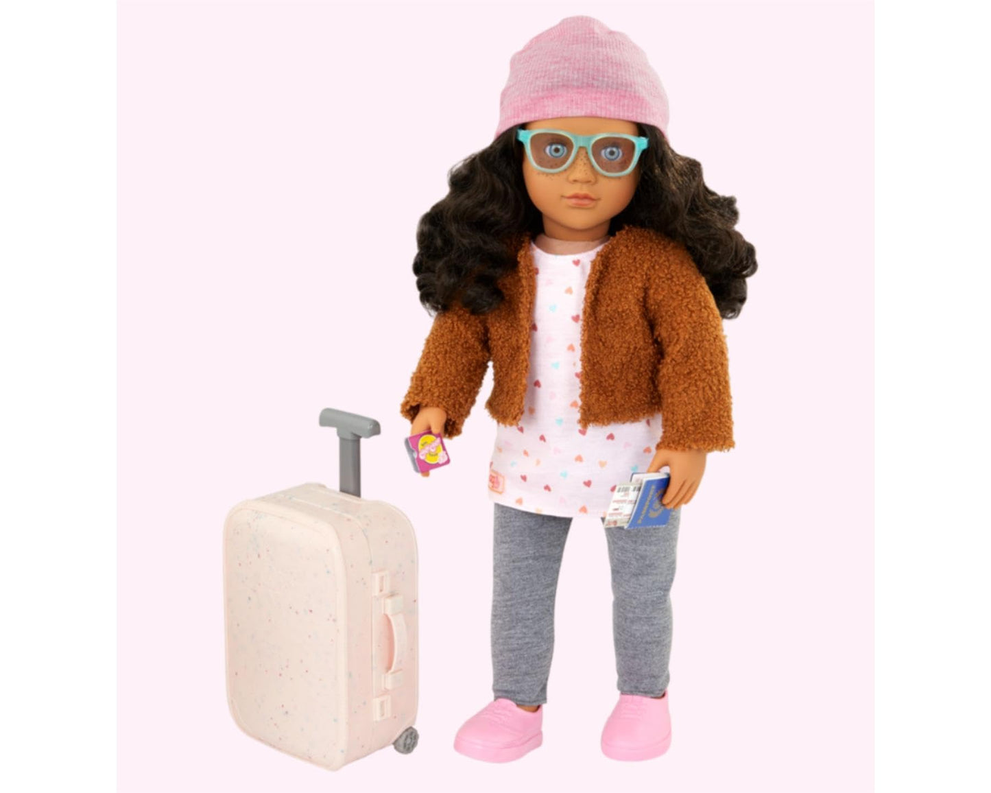 Our Generation Doll OG Deluxe - Lisandra The Traveler - 18 Inch Travel Doll with Rolling Luggage