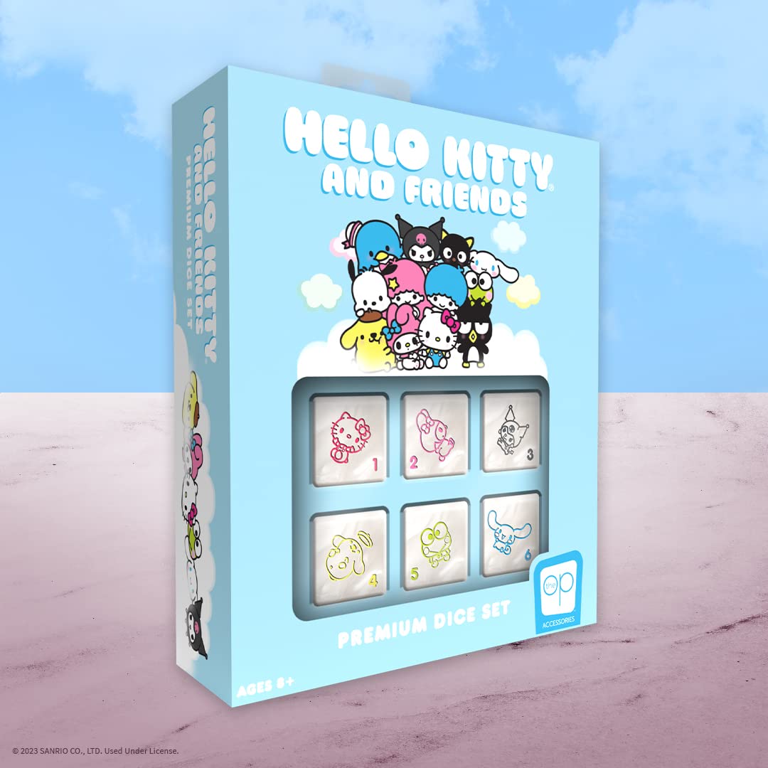 Hello Kitty and Friends Premium Dice Set | Hello Kitty and Friends Custom Dice with Collectible Tin Case | Based on Sanrio Hello Kitty and Friends |