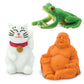 Safari Ltd. Good Luck Minis Lucky Fun Pack - 8 Mini Figurines of Frog, Ladybug, Waving Cat, Dragon, Buddha, Elephant, Rabbit, Four-Leaf Clover