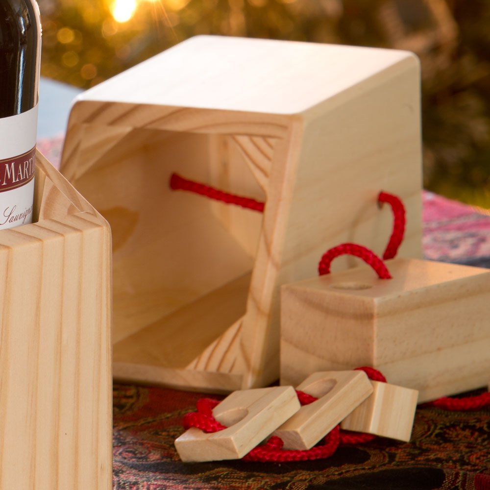 Bits and Pieces Bewildering Wine Bottle Brainteaser 3D Puzzle Box for Wine Gift Giving, Puzzle Gift Box for Bottles of Wines