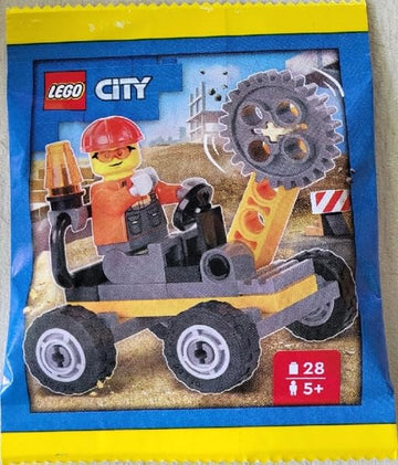 LEGO City: Construction Worker Minifigure with Buzzsaw Vehicle