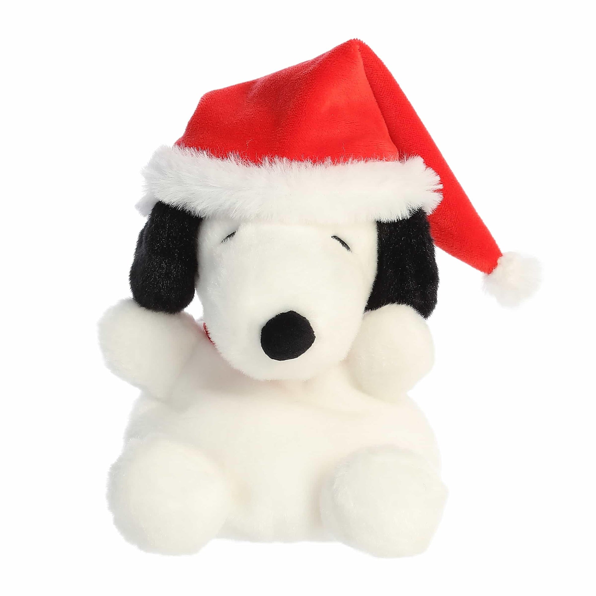 Aurora® Festive Peanuts® Santa Snoopy Palm Pals™ Stuffed Animal - Officially Licensed Toys for All Snoopy Fans - Perfect for Holiday Decorations or