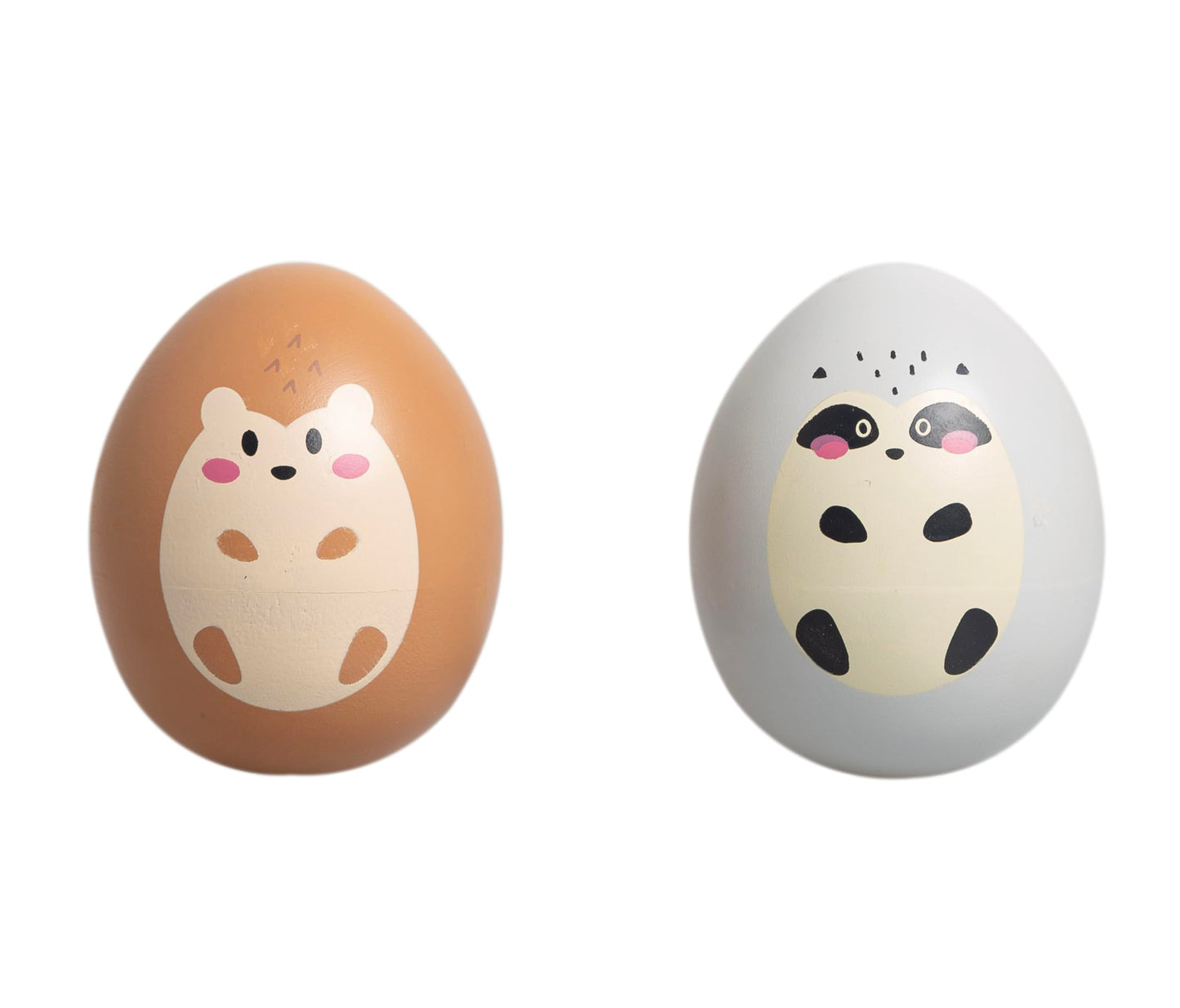 Pearhead Baby Wooden Wobble Toy Set, Raccoon and Hedgehog Balance Toys