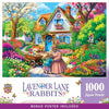 MasterPieces Easter 1000 Piece Jigsaw Puzzle for Adults & Family - Lavender Lane Rabbits - Matte Finish, Eco-Friendly, Bonus Poster - 19.25"x26.75"