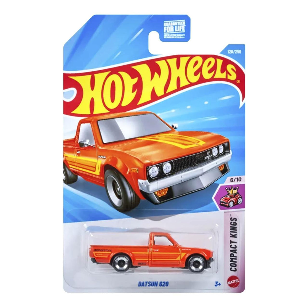 Hot Wheels Datsun 620 Truck, Die Cast, 1:64 Scale, Orange, #120/250