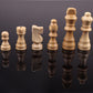 ziphia Wooden Chess Pieces Only, 32 Pieses Standard Tournamen Staunton Wood Chessmen - 3.05 Inch King / Storage Bag / Gift Package Replacement