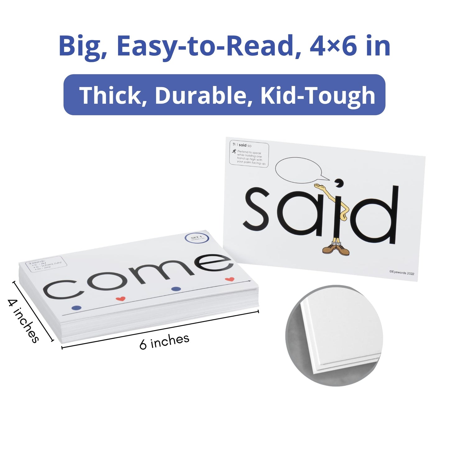 Eyewords Sight Word Flash Cards Set 1, Model EW-25