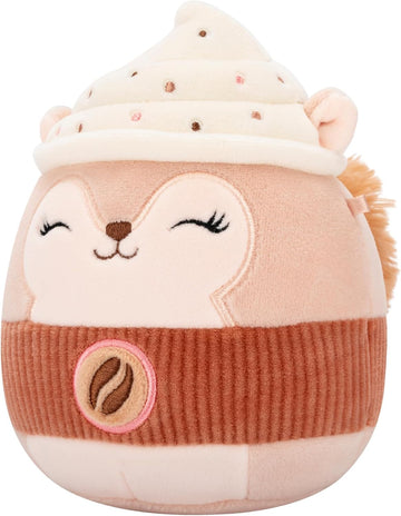 Squishmallows Original 8 inch Reza The Latte Squirrel - Official Jazwares Plush