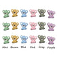 6pcs Mini Cute Silicone Koala Pearls Bead Silicone Animal Bead for DIY Beading Mom Nursing NecklacePendant Accessories (Mix Color 6pcs)