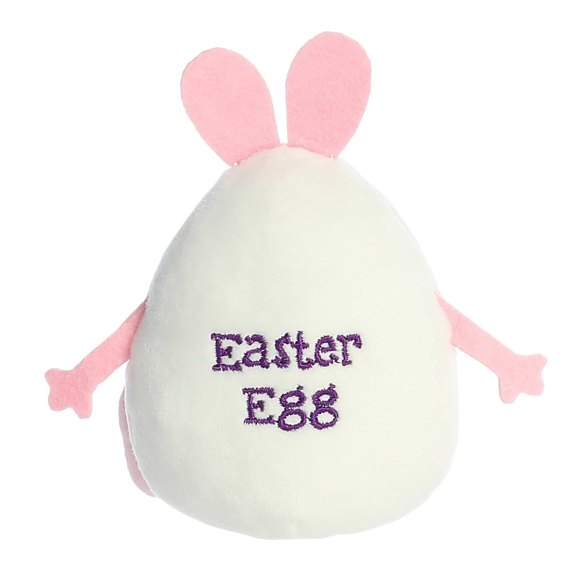 Aurora® Punny Eggspressions™ Easter Egg Stuffed Animal - Humorous Wordplay - Playful Expression - Pink 3.5 Inches