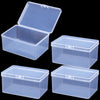 Gansita 4Pcs Clear Playing Deck Card Storage Box Plastic Card Boxes Playing Card Boxs High Capacity Playing Card Case 4.3 x 2.95 x 2.17 Inch Organizer