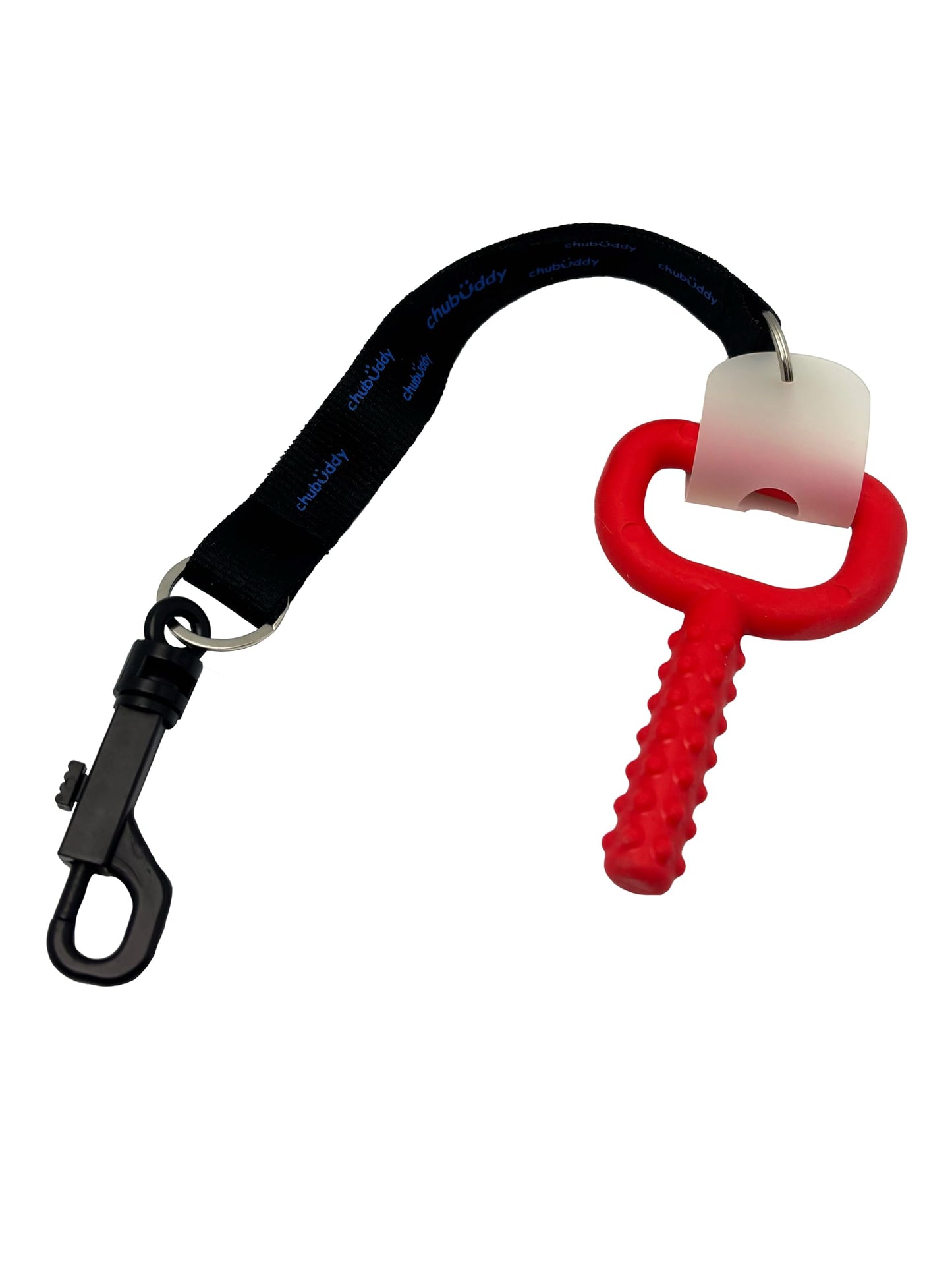 ChuBuddy Chewy Holder 4 Pack: Two Black Clip-On Tether Bracelets & Two Black Neck Lanyards for Autism, ADHD, Oral Sensory Needs, Special Needs, or