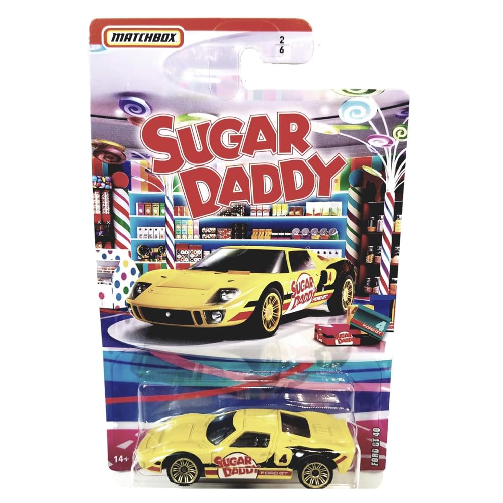 Matchbox Limited Candy Series Yellow Sugar Daddy Ford GT-40 1/64 Scale Car Diecast