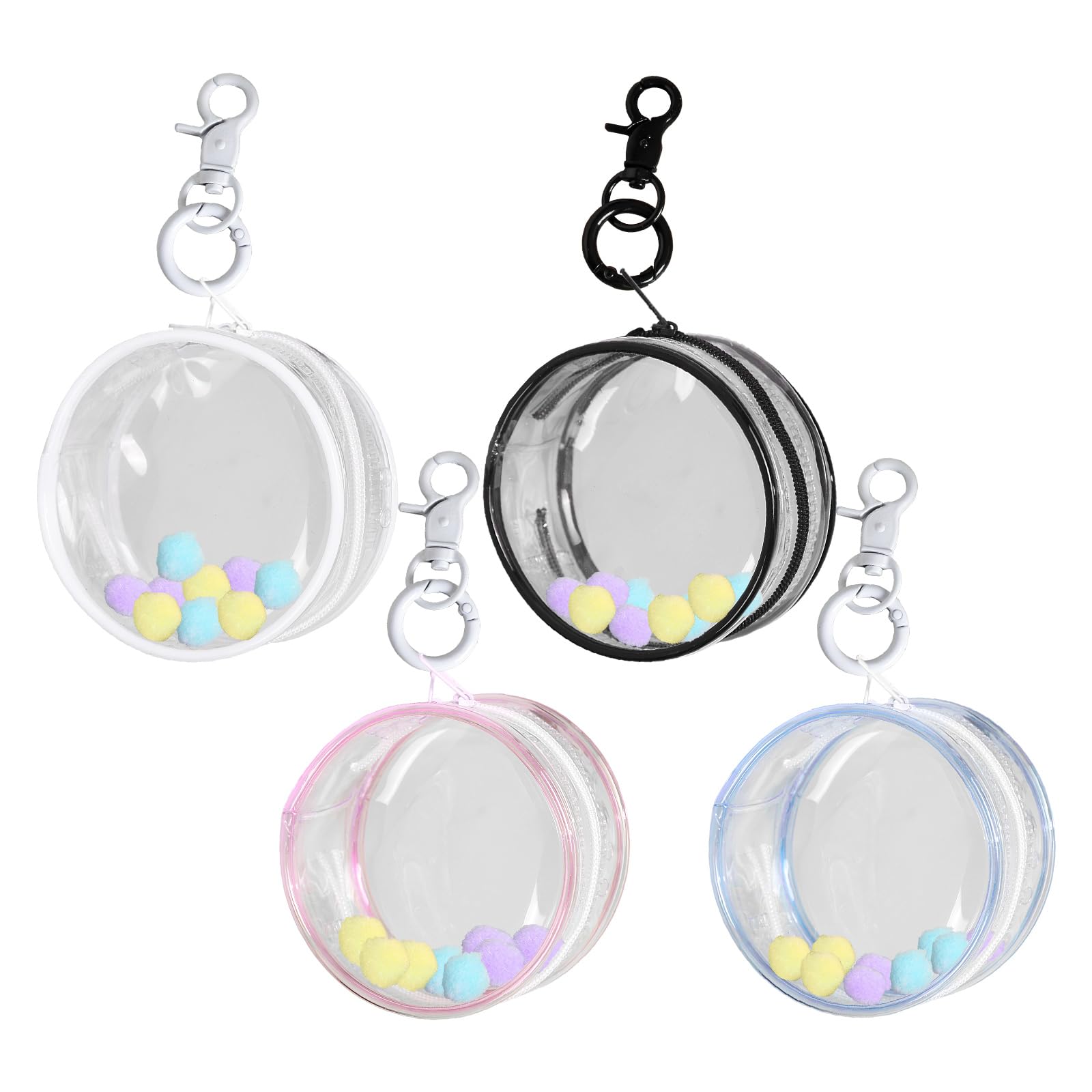 GTILE 4 PCS Clear Figure Display Bag Blind Box Lipsticks Keychain Case
