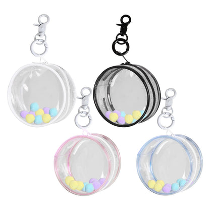 GTILE 4 PCS Clear Figure Display Bag Blind Box Lipsticks Keychain Case