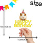Gold Glitter Hamster Happy Birthday Cake Topper Baby Shower Boys Girls Birthday Party Decor Supplies Pick for Cute Lovely Guinea Pig Theme Decorations