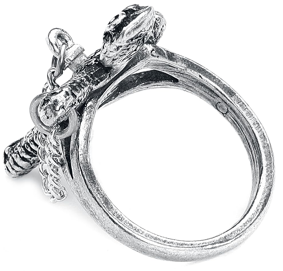 Women's Alchemy England Voodoo Doll with Stick Pin Gothic Spells Pewter Ring Size 11