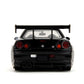 Jada Godzilla 2003 Nissan Skyline GTR R34 - 1:24 Scale Die-Cast, Opening Doors, Hood, Trunk, Rubber Tires - Collectible for Adults - Toho Licensed