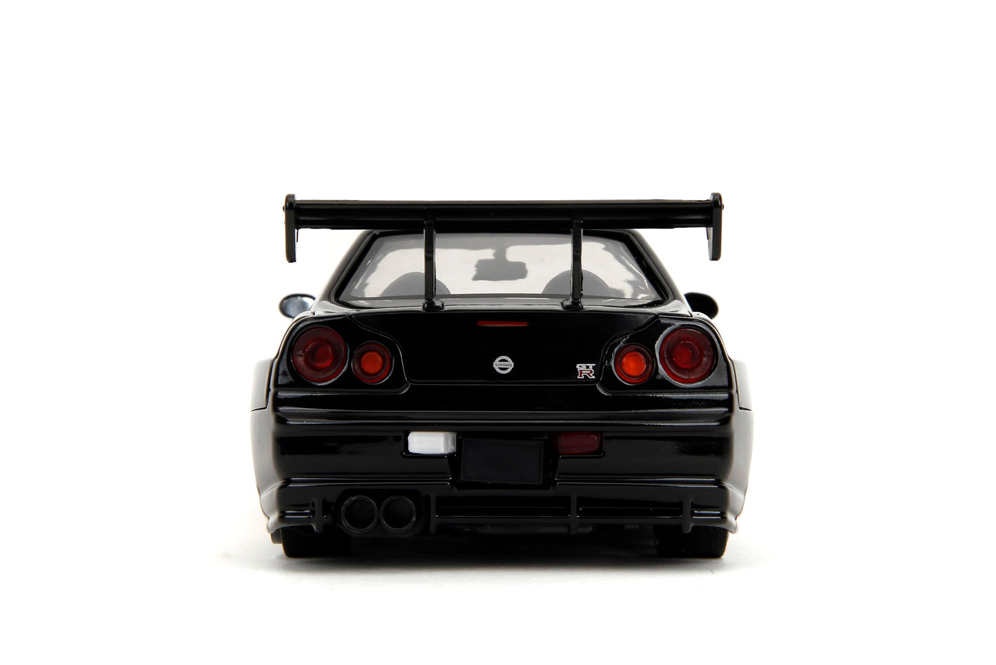 Jada Godzilla 2003 Nissan Skyline GTR R34 - 1:24 Scale Die-Cast, Opening Doors, Hood, Trunk, Rubber Tires - Collectible for Adults - Toho Licensed