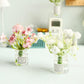 Miniature Flower in Vase Dollhouse Mini Jasmine Flowers Handmade Easily Matched Dollhouse Model Decor Flower Vase Set for 1:6 or1:8 Scale Micro