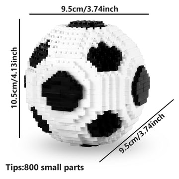outtshop Soccer Building Blocks Set, STEM Educational Toy, Soccer 3D Puzzle Block Decorations, Soccer Gifts for Boys Office Home Decor ?800Pcs?