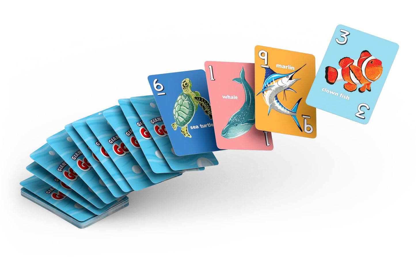 Arizona GameCo Giant Go Fish Card Game for Kids and Families - Play Go Fish and Old Maid - Large 5x7in Cards - Adorable Animal Art - a Fun Gift idea
