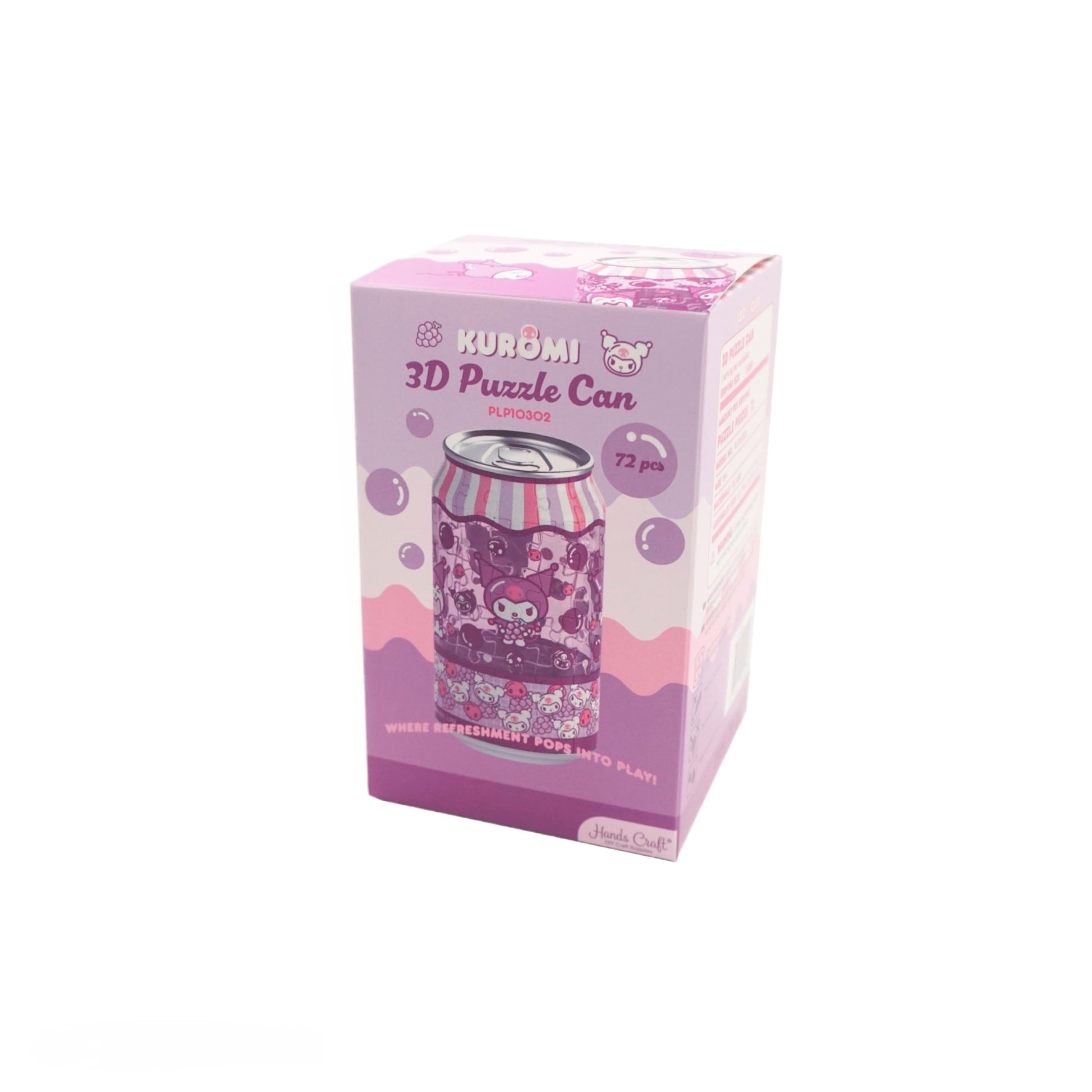 Hands Craft Hello Kitty Soda Can 3D Puzzle - Jigsaw Puzzle & Real-Sized Can Pencil Holder for Kids & Collectors - Official Sanrio DIY Kit - Kawaii