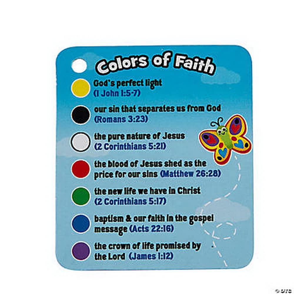 Fun Express Salvation Story Butterfly Bible Kit & Pen Set - DIY Religious Crafts for Kids - Ideal for Sunday School Activities Church Classes