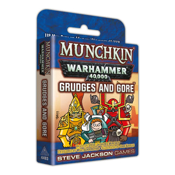 Munchkin Warhammer 40000 Grudges and Gore | Ages 10+ | 3-6 Players | 112-Card Add-On Featuring Adeptus Custodes, Leagues of Votann & World Eaters