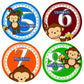 Baby Monthly Stickers | BOY Jungle Monkey Baby Milestone Sticker | Infant Newborn Boy Photo Prop | Month Bodysuit Stickers for Babies | Cute Safari