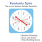 Magnetic Spinner for White Board School Dry Game Wheel Erase Magnetic 11.2in Dry Erase Spinning with Writing Film and Arrows for Classroom Math