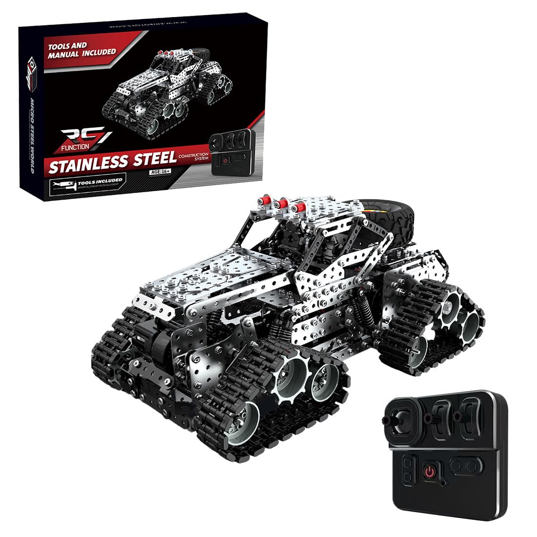 DERELOAS RC Off-Road Car Kit for Adults -3D Metal Puzzles Truck Car Kit with Remote Control, Mechanical Truck Rc Car Model Kit, Crafts for Adults
