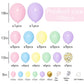 105pcs Pastel Balloons Arch Garland Kit 5" 10" 12" 18 inch Macaron Color Pastel Balloon Different Sizes and Gold Confetti Balloon Set for Easter