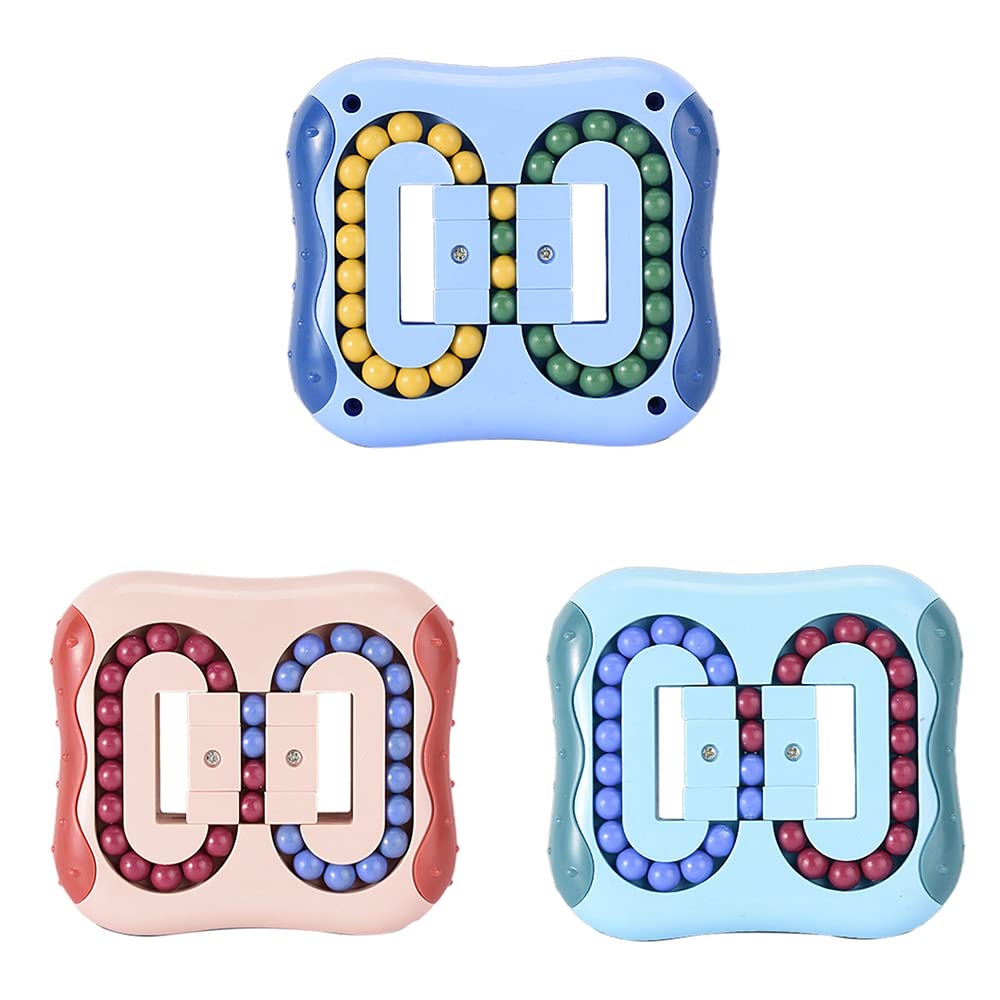 JHBEMAXS Magic Bean Cube Rotating Puzzle Games Fidget Toys (Pack of 3 PCS)