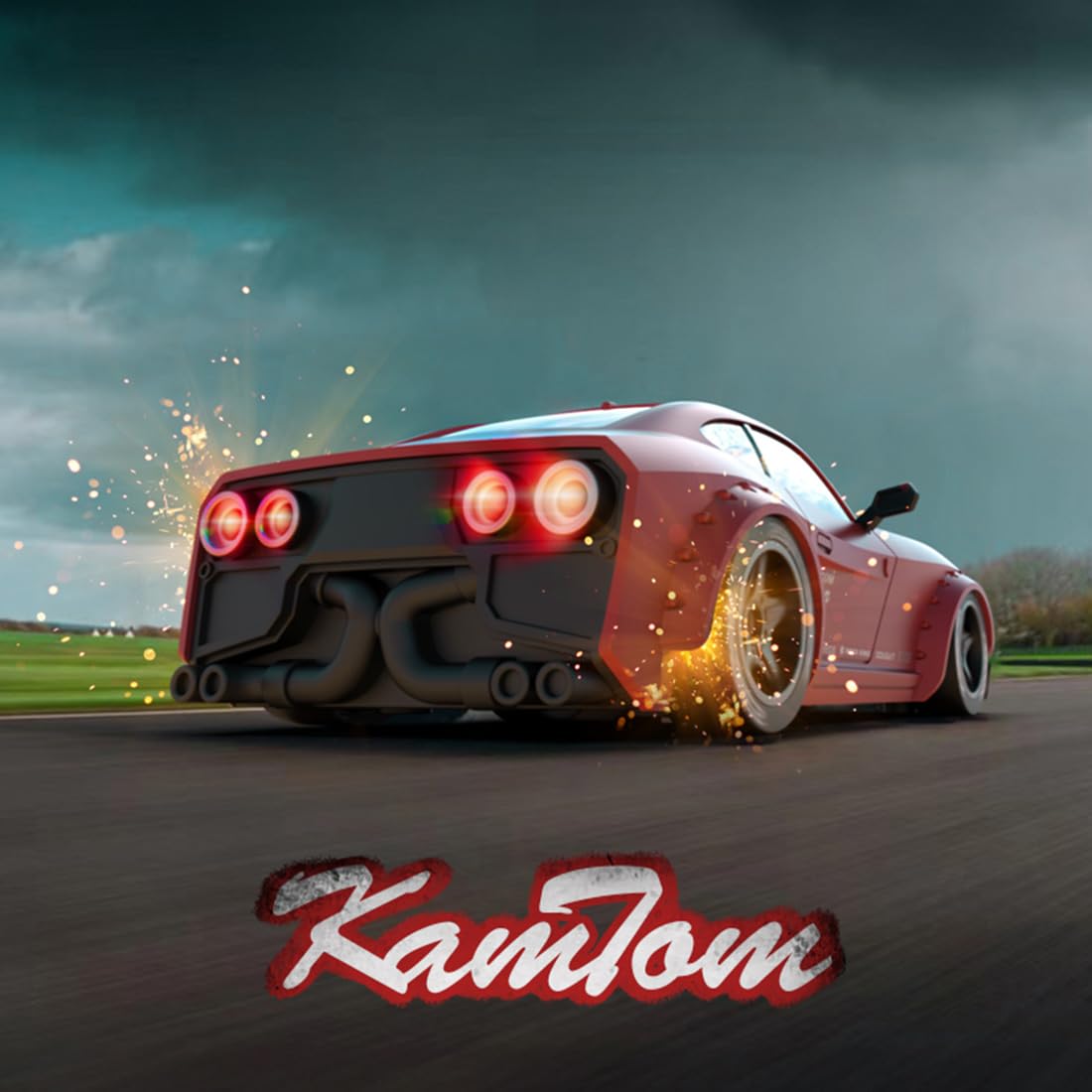 Joponnydiy KM3299 Remote Control Car RC Drift Car, 4WD RC Cars Vehicle with ESP Gyro, LED Headlights Drift Wheel, 1:32 High Speed Racing RC Vehicle