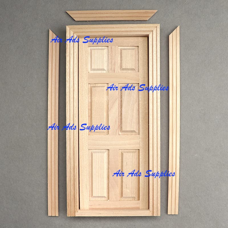 1/12 Scale Dollhouse Miniatures Window Door Wood Finishing Trim Lot 10 ; Wide 1cm, L 30cm