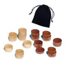 Baspoom Checkers Pieces -Backgammon Pieces-Dark Brown/Natural 15tablets Each (Brown and Beige, 25.4mm/1in)