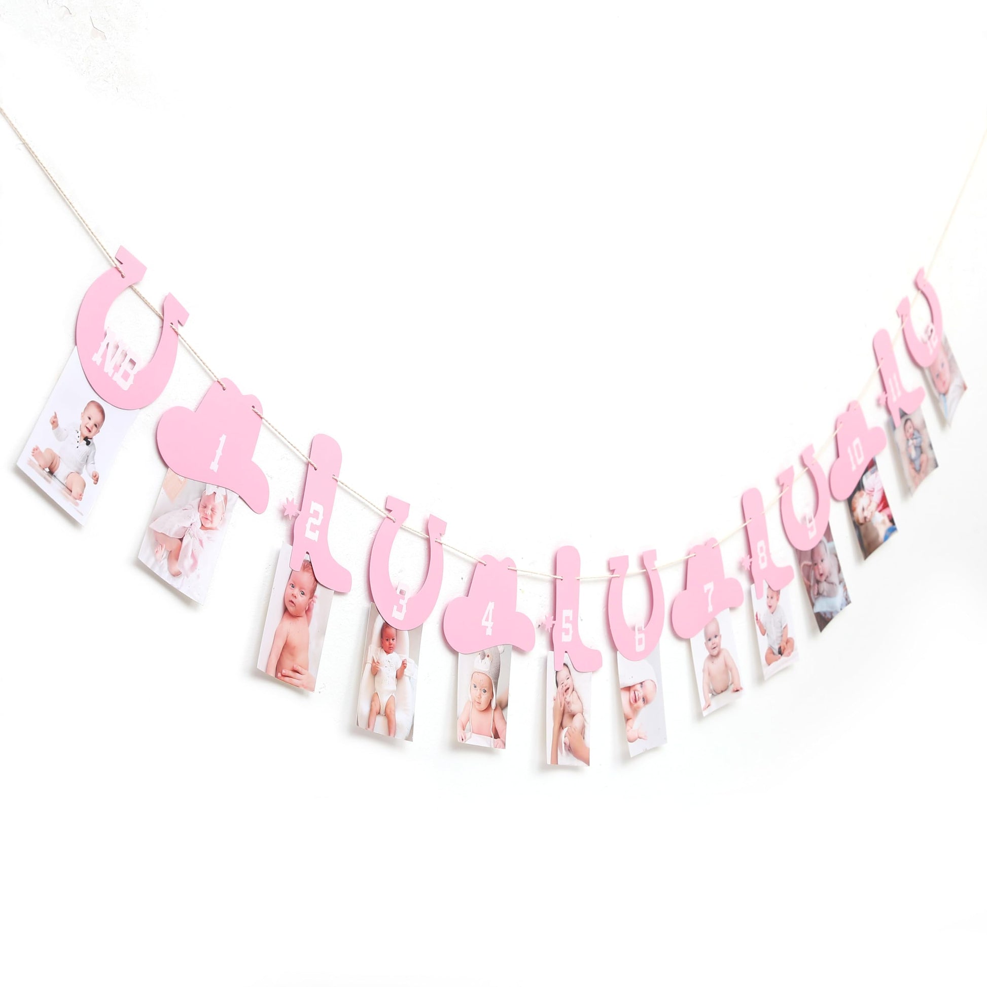 Cowgirl Monthly Photo BannerM,y First Rodeo 1st Birthday Decor