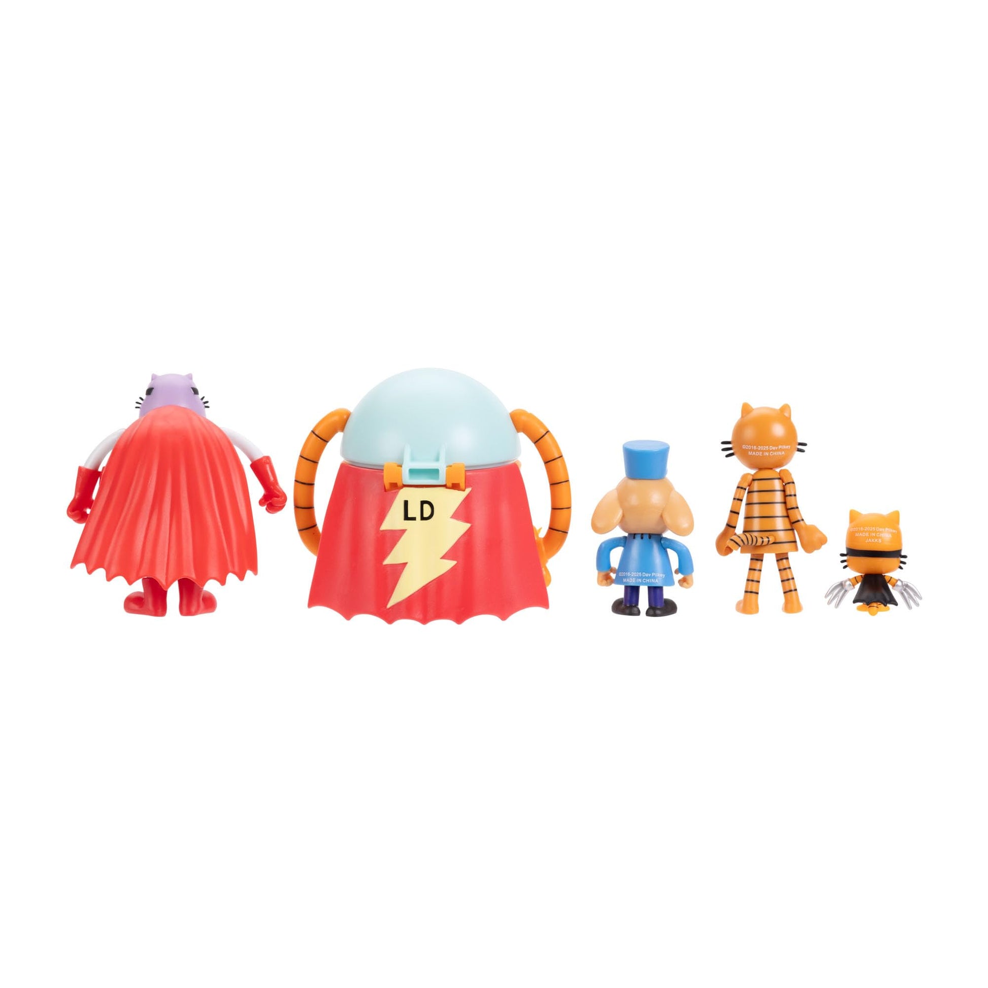 Dog Man 2.5 Inch Scale Supa Buddies and Baddies Multipack Action Figures, Part of Jakks Pacific's Wave 4, Includes 5 Characters