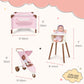 LullaBaby - 14-Inch Realistic Baby Doll Accessory Bundle - Nursery Care Set - High Chair, Playpen & Jogger Stroller - Pretend Play Toys - Kids 2+