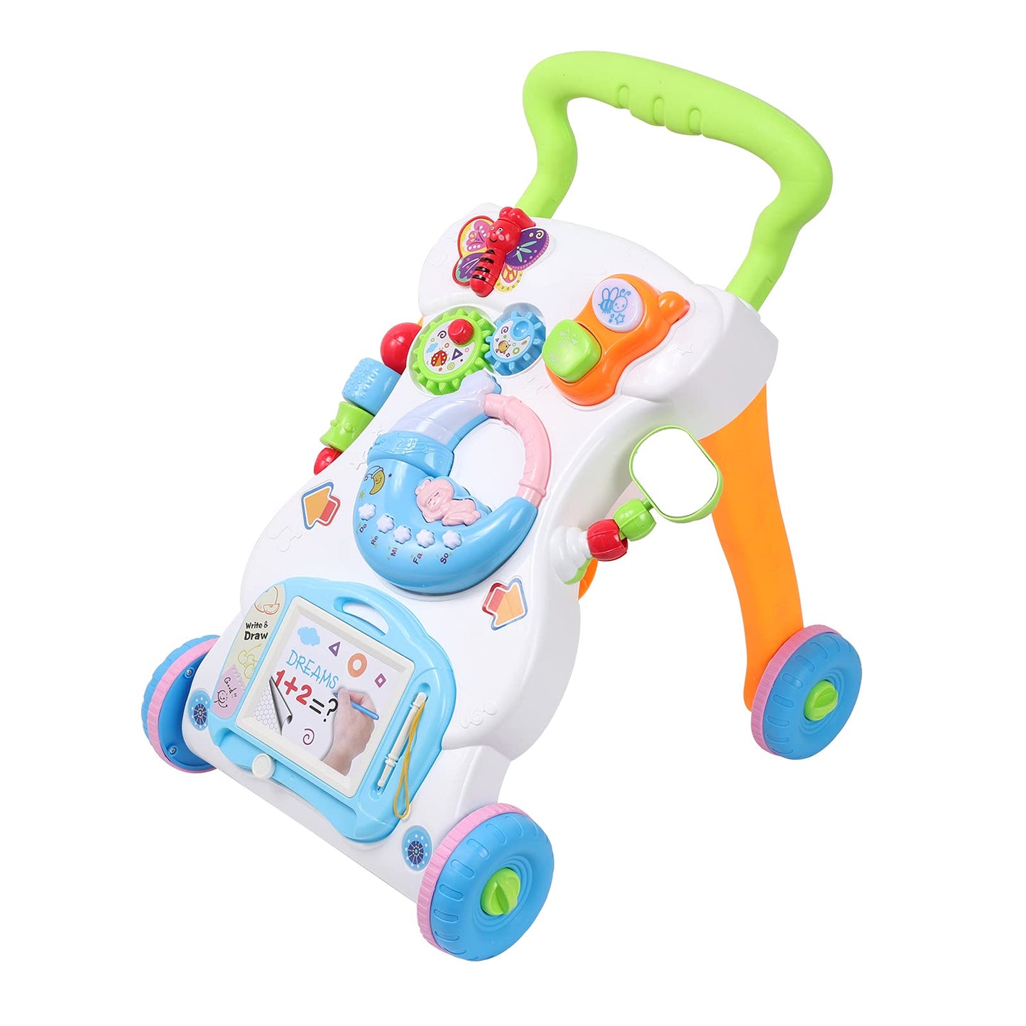 Cuterabit 2 in 1 Sit to Stand Baby Walker with Music and Light, Push Toys for Toddlers 1-3 for Learning to Walk, Baby Walking Toys 6 to 12 Months