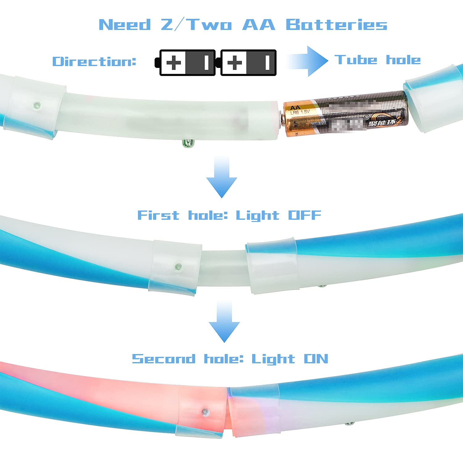 36in LED Hoop Dance Exercise Light Up for Kids Adults Children, 90cm Hoops
