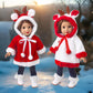 1pcs 18 Inch American Doll Clothes Christmas Outfit and Accessory Playset - for 18 Inch Dolls (Doll Not Included) (Red)