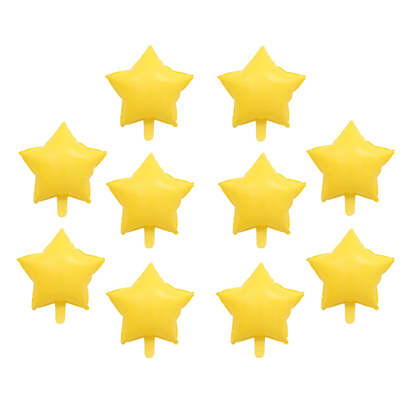 ZHENGYE 10 Pcs Yellow Star-Shaped 18 Inch Foil Balloons Happy Birthday Party Balloons Decoration