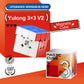 YJ Yulong 3x3 Speed Cube Aurora Edition Magnetic Magic Cube 48 Magnets Puzzle for Kids Adults Professionals, Glossy Finish