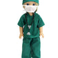 Green Doctor Outfit 7pc for 14-Inch Dolls | Premium Quality & Trendy Design | Dolls Clothes